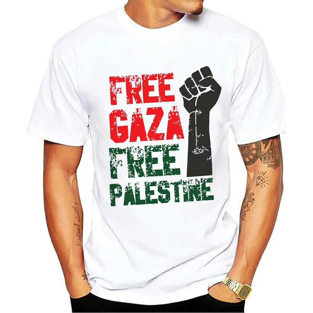 

Palestine Flag Men T shirts Fashion Short Sleeve Summer Nostalgia T-shirts Brand Design Fans Cheer Tshirt