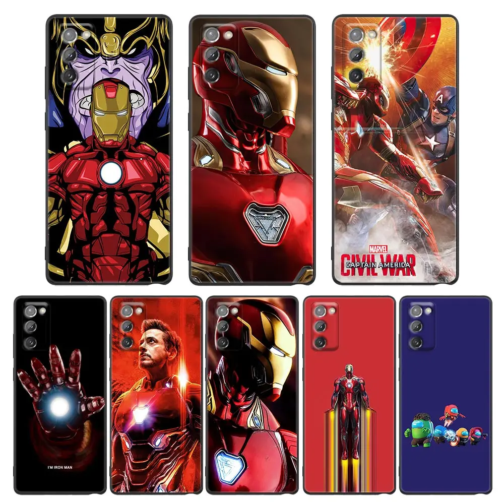 

Avengers Iron Man Marvel Ironman Shell Case for Samsung Galaxy Note 20 Ultra 5G 8 9 10 M22 M30s M32 M52 M62 F12 F62 Cover Fundas