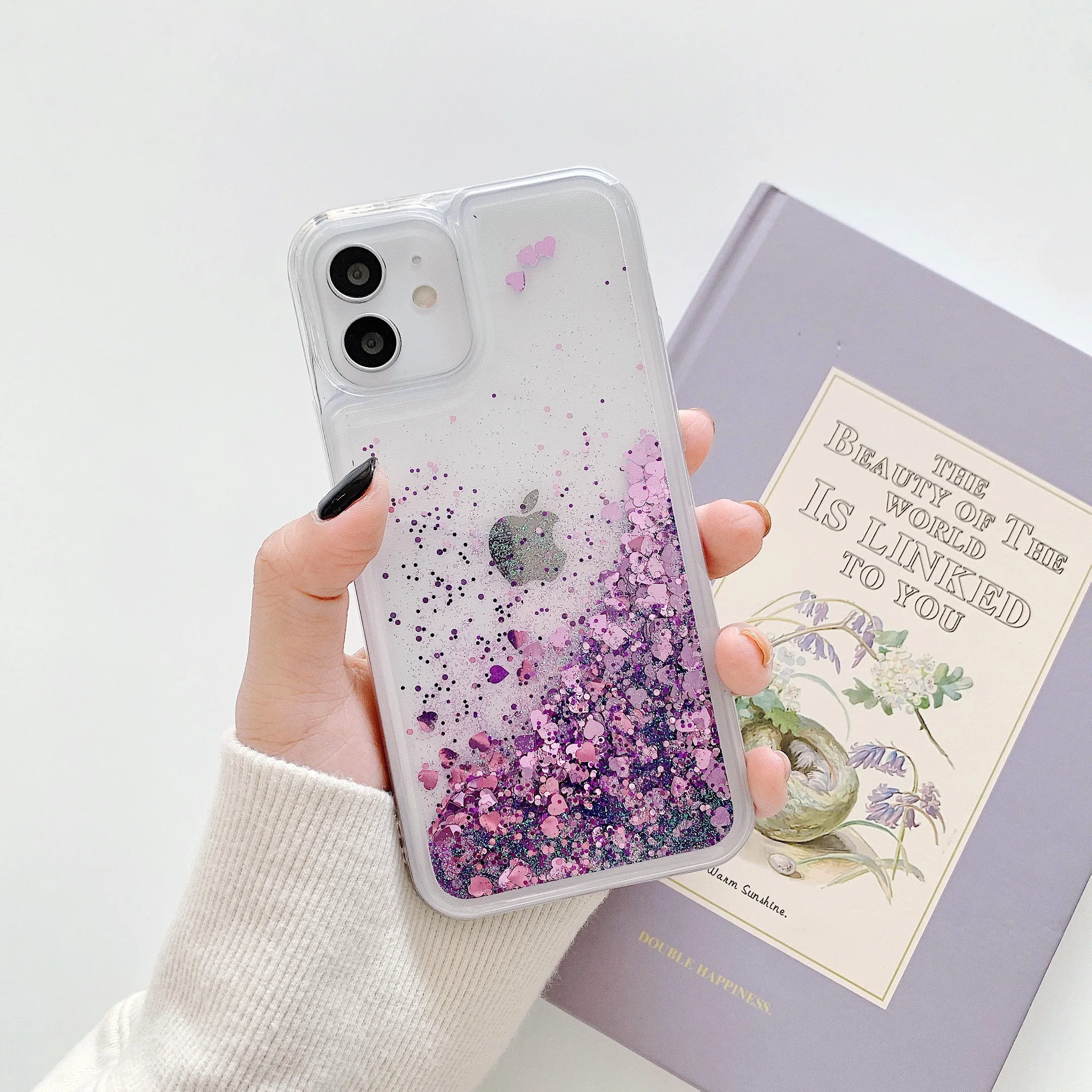 Cute Shiny Stars Shockproof Phone Cases for iPhone 14 13 12 Mini 11 Pro Max SE 2020 XS X XR 6S 7 8 Plus Glitter Quicksand Cover