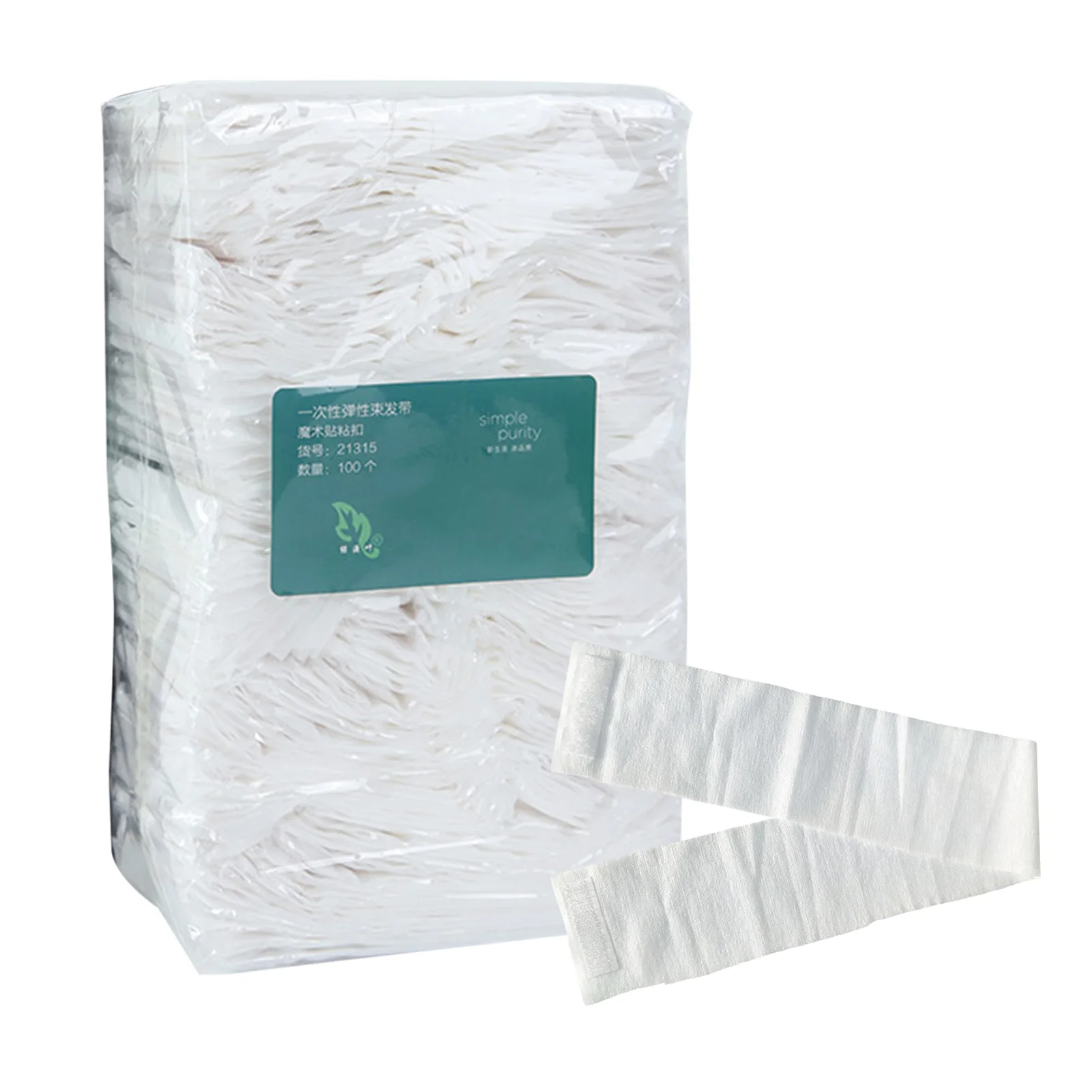 

100 Pieces Disposable Spa Facial Headbands Stretch Non-Woven Soft Skin Care Hair Band With Convenient Closure For Women Girl