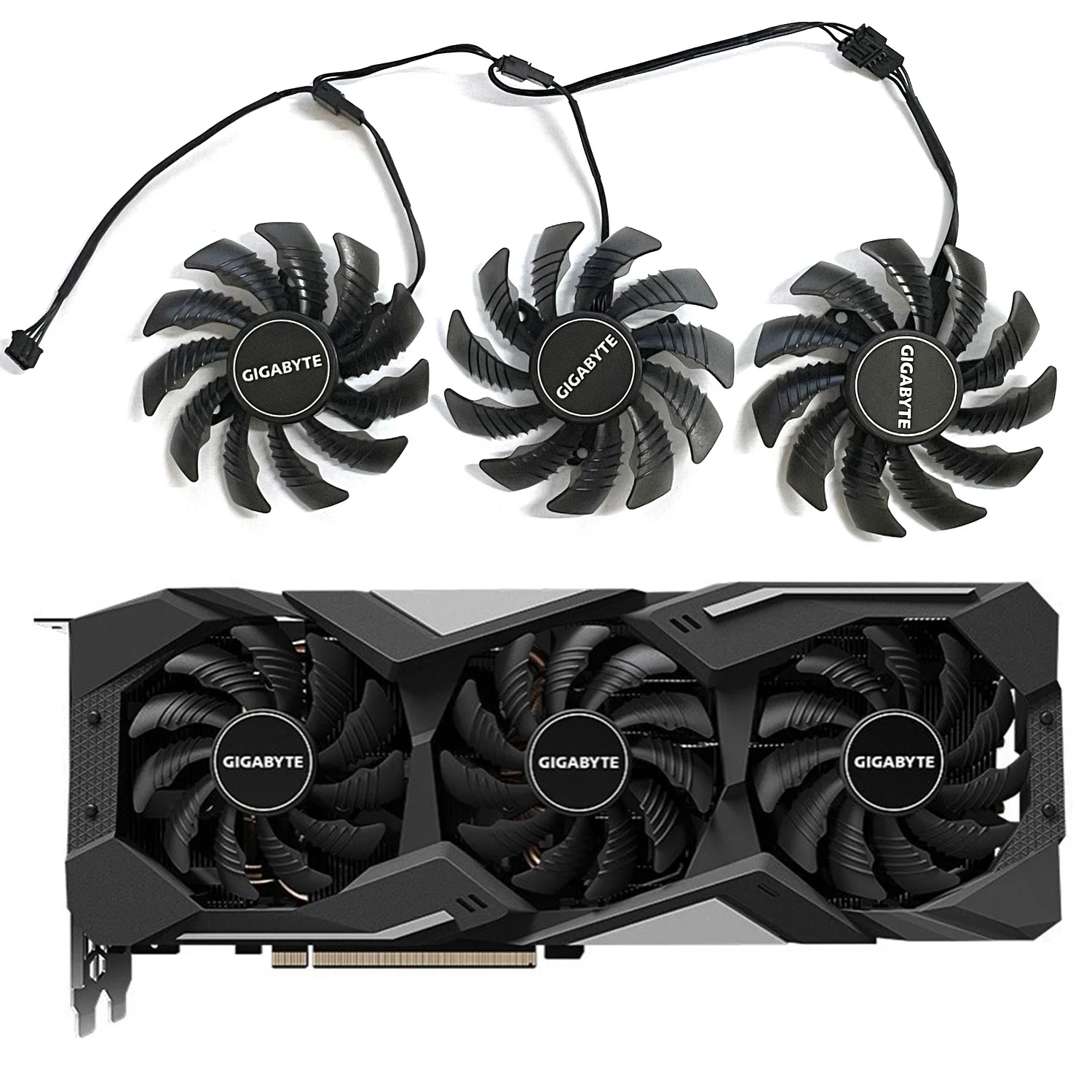 

New T128010SU PLD08010S12HH 78mm 0.35A DC 12V 4Pin for Gigabyte Radeon RX 5700 5600 5500 XT Graphics Graphics Card Cooling