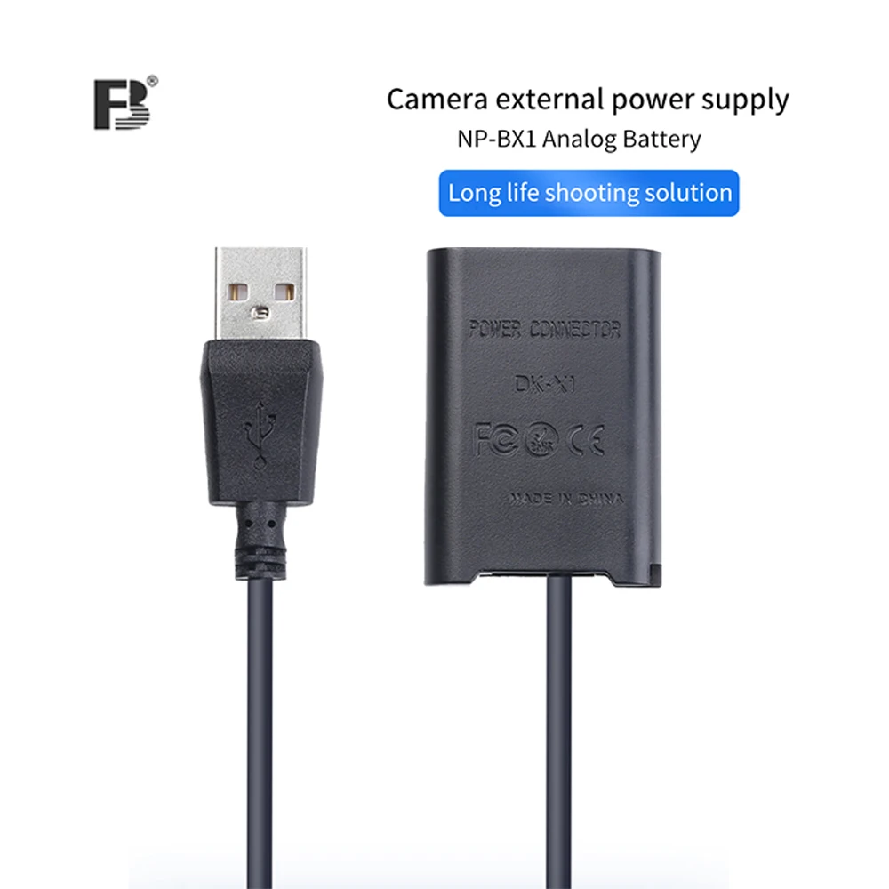 

FB NP-BX1 USB Analog Battery Camera External Power Supply for Sony Cameras ZV-1 DSC-RX1 RX1R RX100 II III IV V VII WX350 WX500