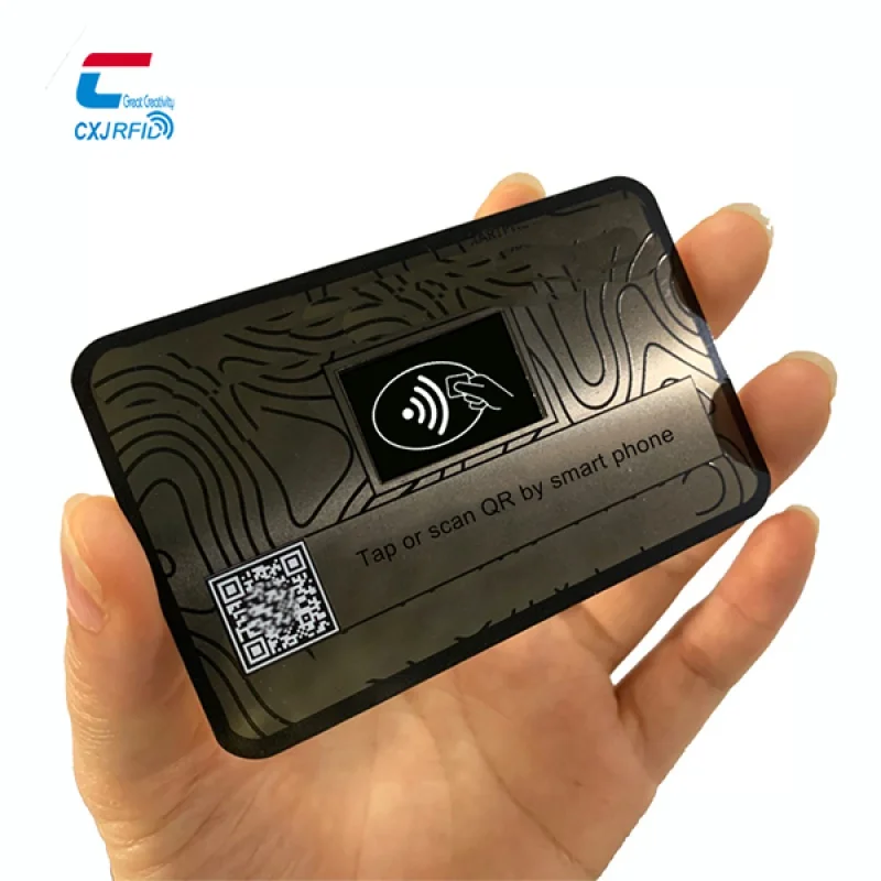 Custom Printing Name Loyalty Membership Metal Business Card Nfc Ntag215216 Metal Card