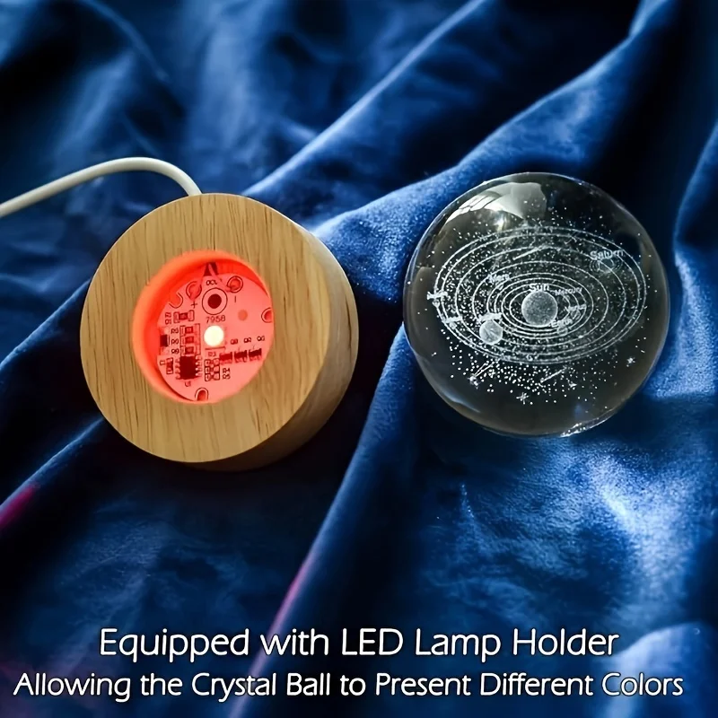 Система 3D солнцезащитный шар с кристаллами Магнитный глобус деревянной основой