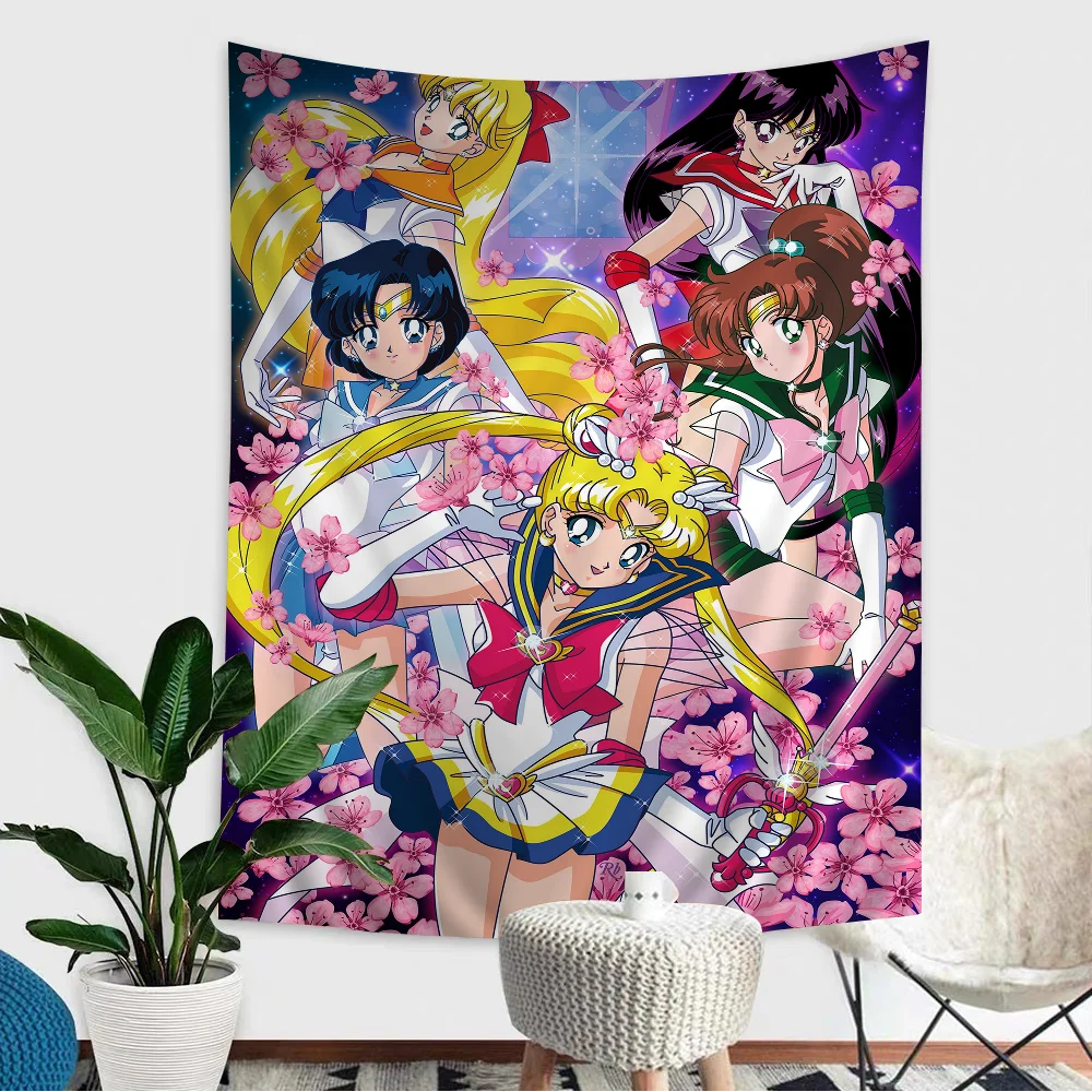 

Настенный гобелен Sailor Moon из полиэстера и хлопка