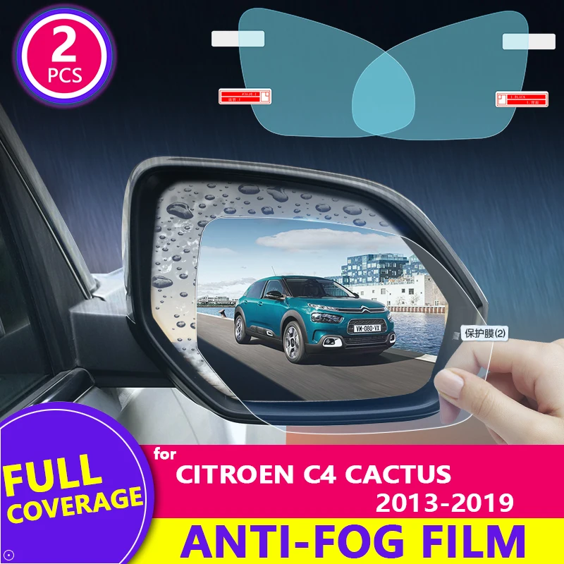 

Плёнка-чехол для зеркала заднего вида прозрачная противотуманная непромокаемая для Citroen C4 Cactus 2013 ~ 2019 2018 наклейки автомобильные аксессуары ...