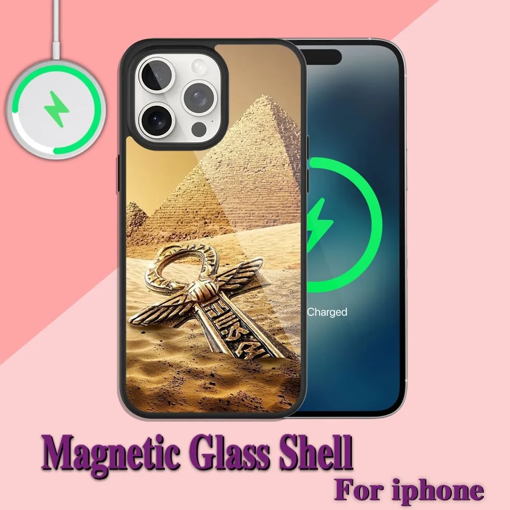 Чехол для iPhone с магнитной застежкой из Египта зарядки 13 14 15 11 12 Pro Max Plus