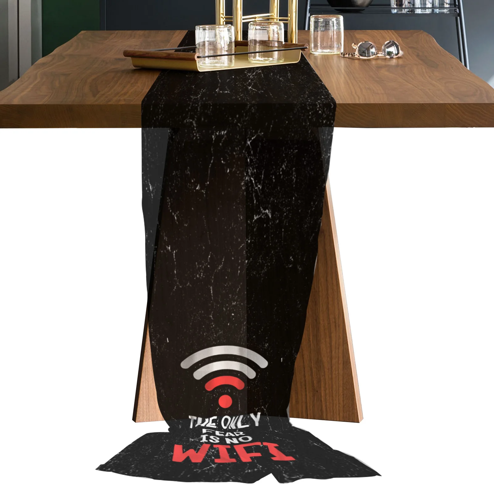 

Длинная шифоновая скатерть с цитатами, Wi-Fi