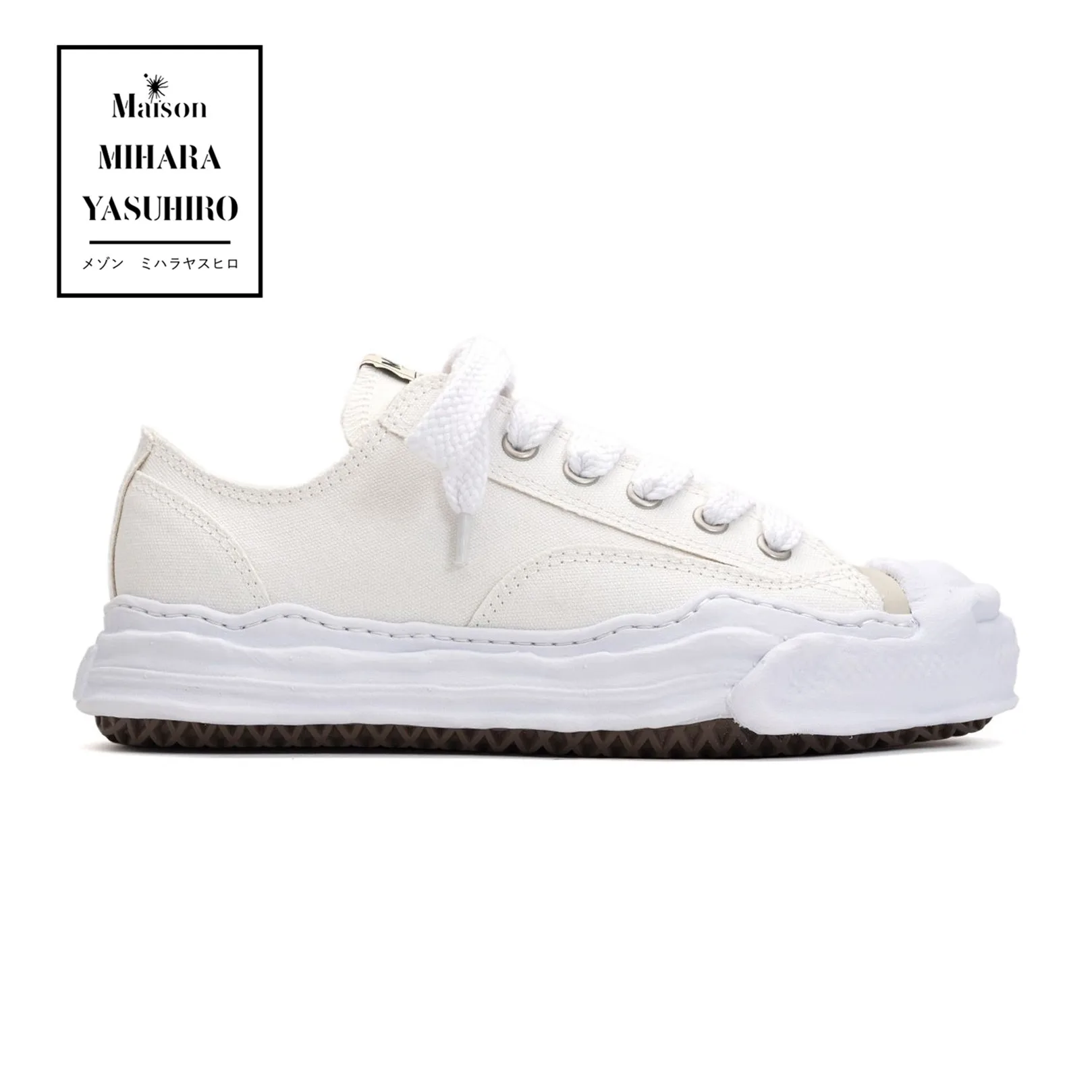 

MMY Maison MIHARA YASUHIRO HANK VL OG Sole Canvas Low Sneaker White Men's & Women's Shoes