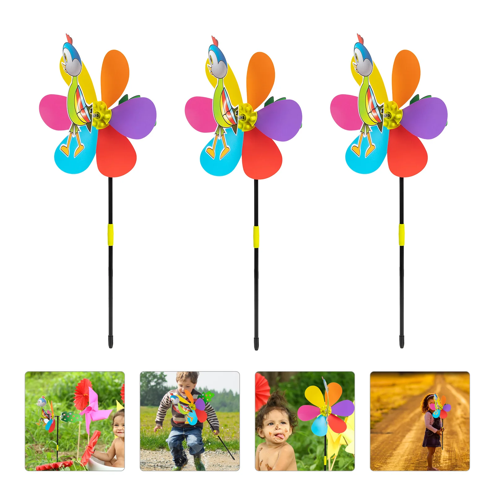 

6pcs Kids Windmill Toys Park Pinwheel Decorative Pinwheel Windmill Plaything