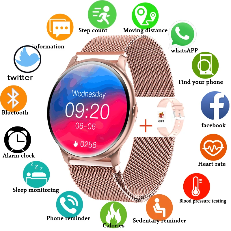 Женские Умные Часы С Функцией Вызова Bluetooth, Фитнес-трекер, Монитор ...