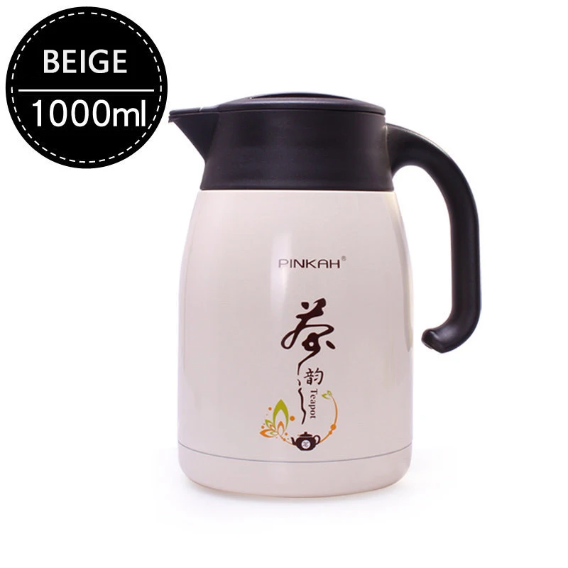 

PINKAH горячая Распродажа 1Л/1.5л бытовой кофе термос Бизнес Офис вакуумный чайник 304 нержавеющая сталь путешествия изоляция чайник