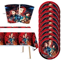 41p stranger things party decoration disposable tableware set for kids eleven things st themed birthday party supplie tablecloth