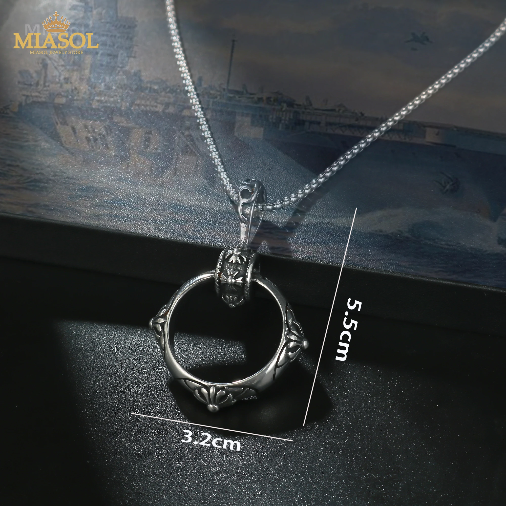 

Classical Stainless Steel Men Necklace Will Boy Favorite Style 2022 New Products Different Pendants Miasol Brother Friends Gift