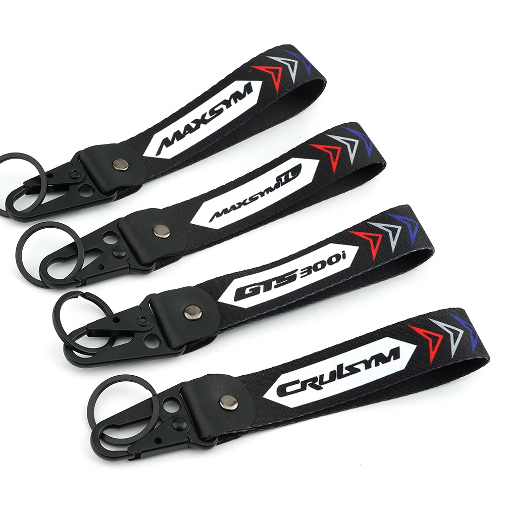 

For SYM CRUISYM 180 300 GTS 300i GTS300 MAXSYM 400/600 Maxsym TL500 Motorcycle Double-Sided Embroidery Nylon Keychain KeyRing