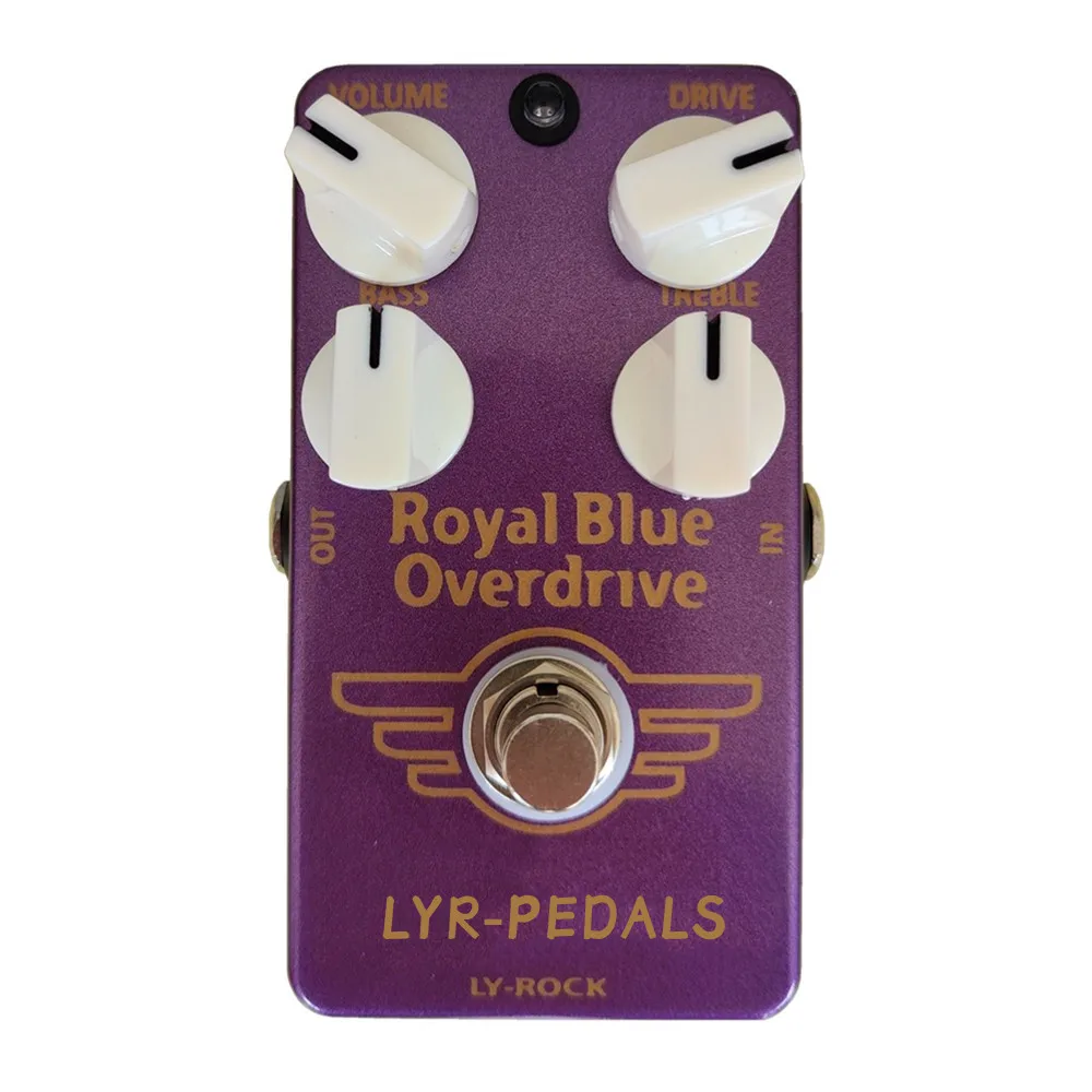 LYR Pedals (LY-ROCK) Guitar Effect Pedal Royal family OVERDIRVE Pedal,Classic effect pedal, purple, true bypass