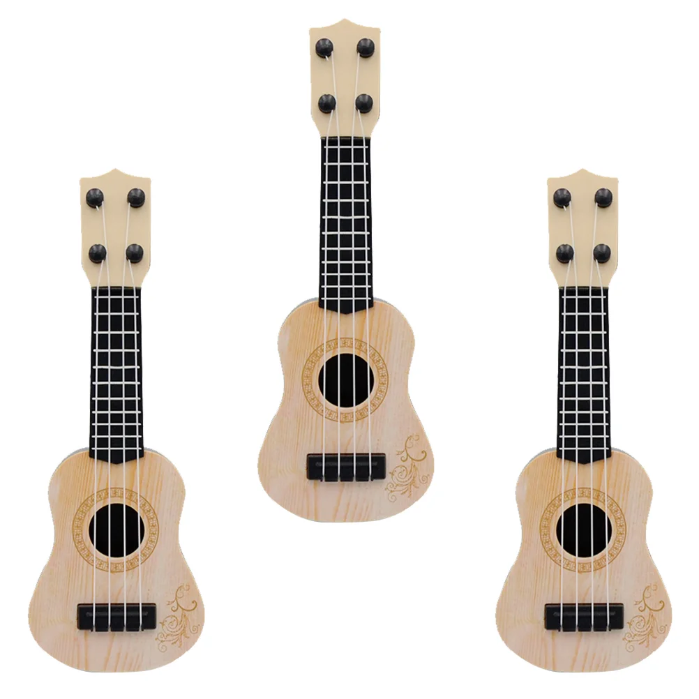 

3 Pcs Childrens Toys Guitar Model Enlightenment Puzzle Kids Musical Instrument Beginner Plastic Educational Plaything
