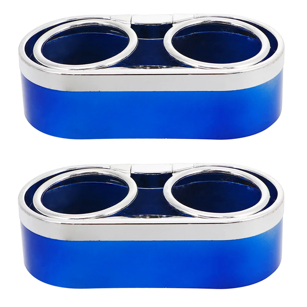 

2pcs Car Cup Holder Double Car Bottle Holder Mount Filler Organizer Stand Storage Organizer Car Accessories Blue