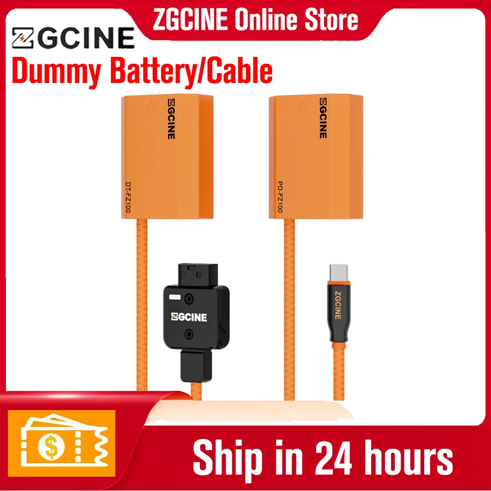 Фото ZGCINE USB-C/D-Tap PD к кабелю питания постоянного тока BMPCC LPE6/FZ-100/NPF Фиктивный аккумуляторный кабель LM-P4 Lemo 2-контактный разъем «папа» на 4 порта Dtap №1