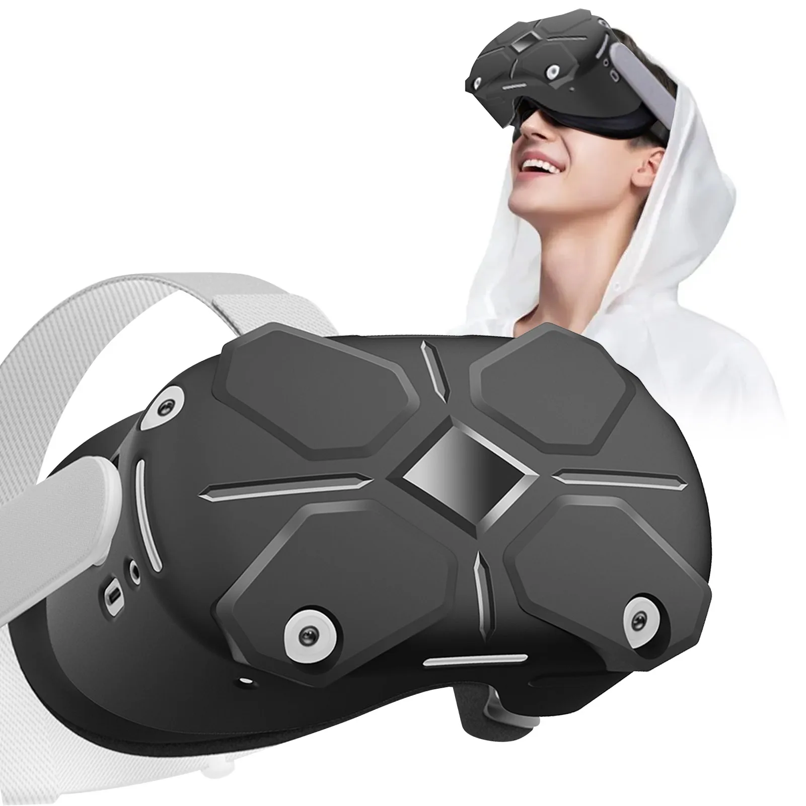 

VR Silicone Protective Cover for OculusQuest 2 VR Glasses Host Ultra Soft Durable Protection Shell Case Headset Accessories