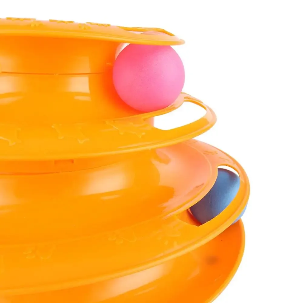 Трехслойная башня для кошки пластиковый мяч Интерактивная головоломка трек