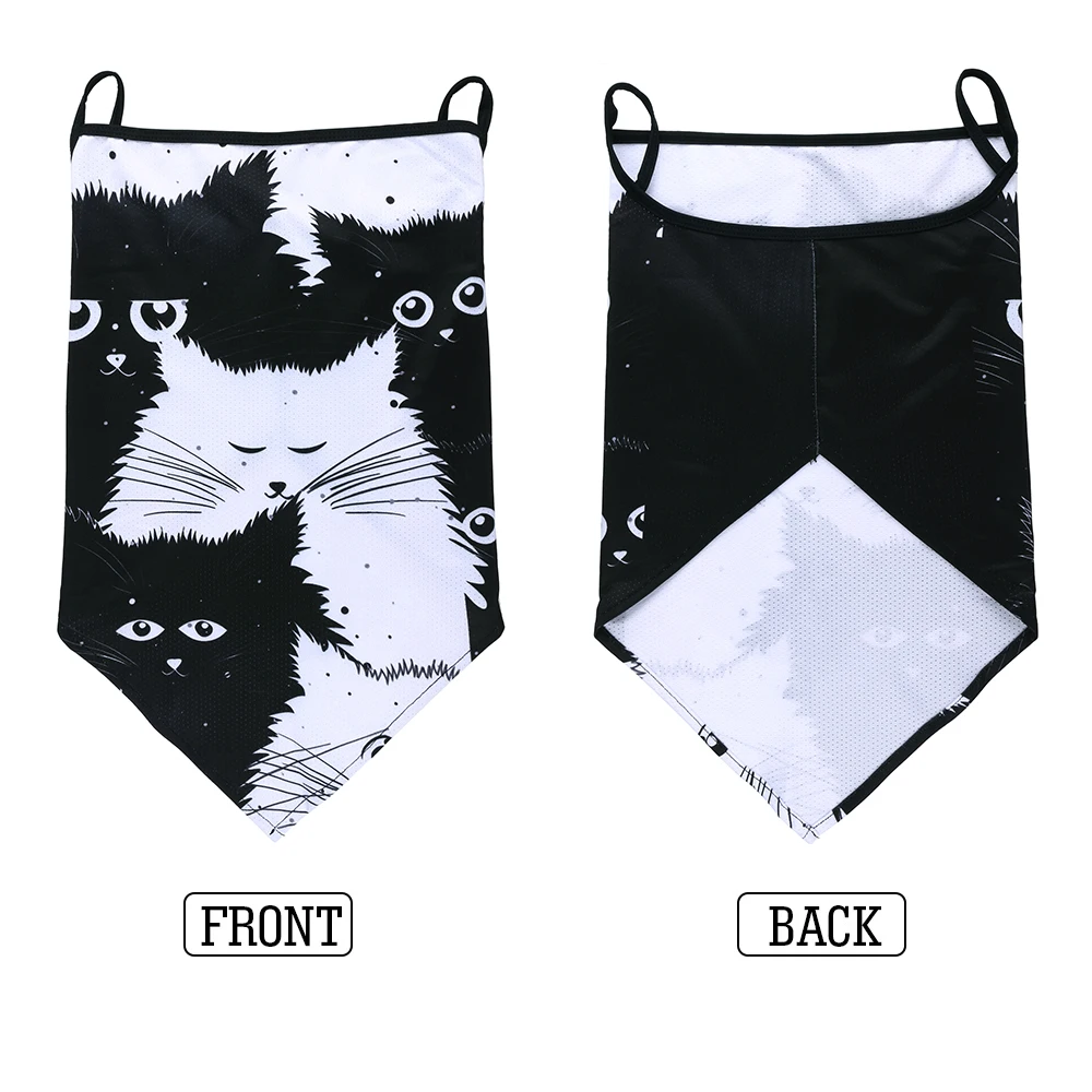 Походный шарф с принтом маска на половину лица для езды велосипеде и шеи сетчатая