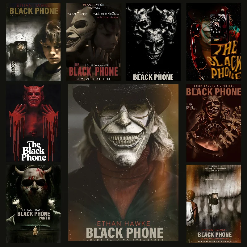 The Black Phone Movie Poster Self-adhesive Art Waterproof Paper Sticker Coffee House Bar Room Wall Decor