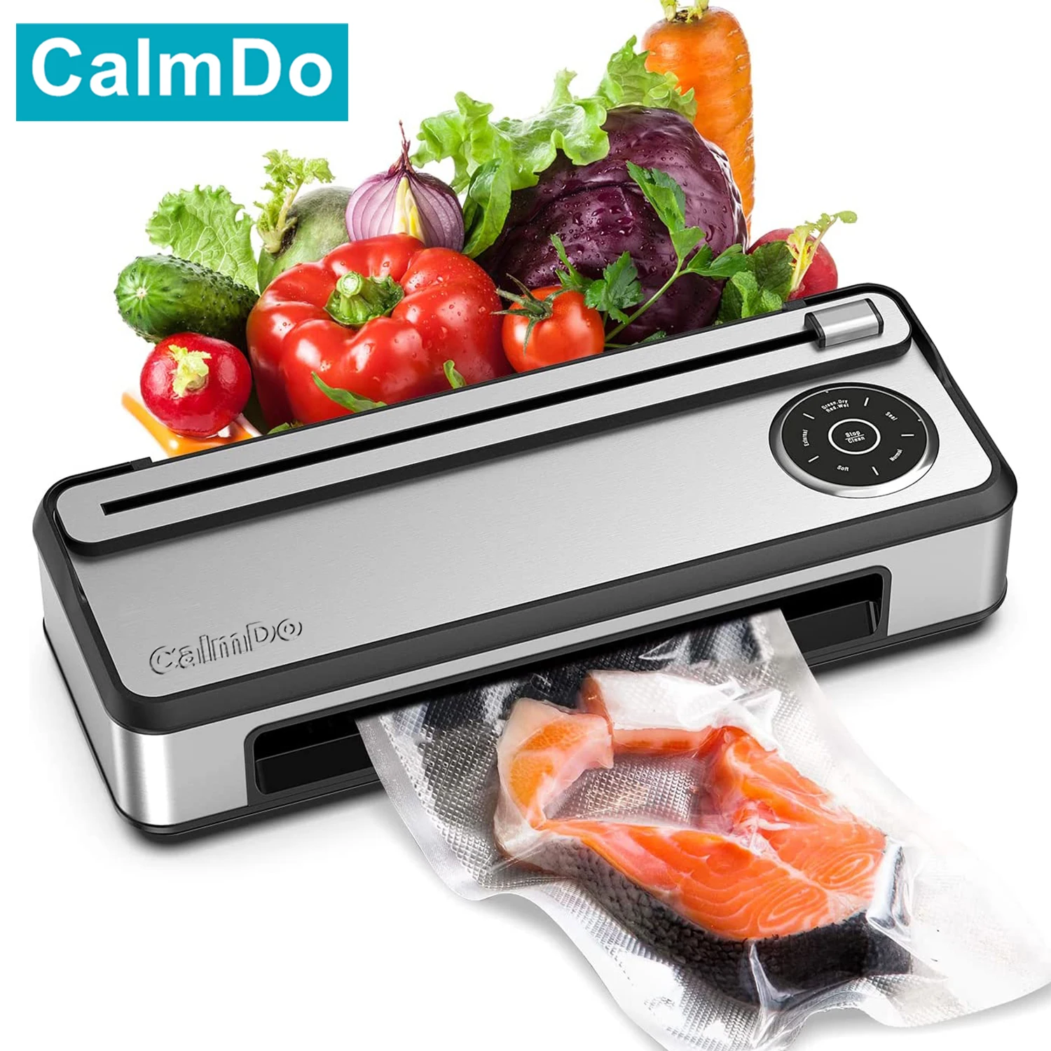 

CalmDo Automatic Food Vacuum Sealer 220V/110V Automatic Commercial Household Food Vacuum Sealer Packaging Machine