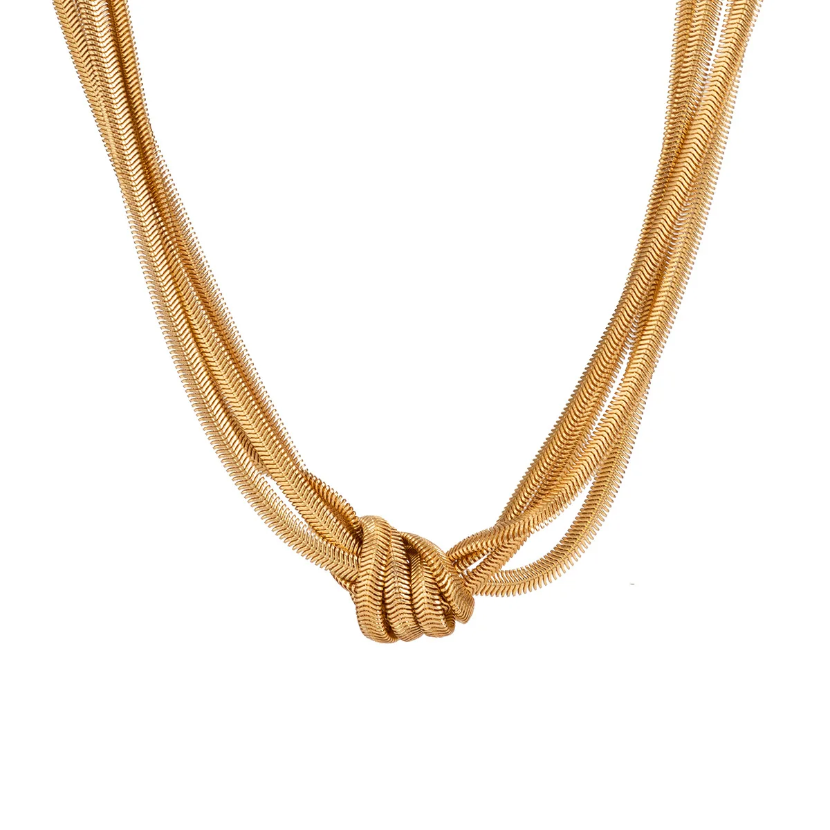 Adornment Sweet Cool Style Personalized Multi layered Layered Necklace Punk Snake Bone Chain Knot Small Group Necklace