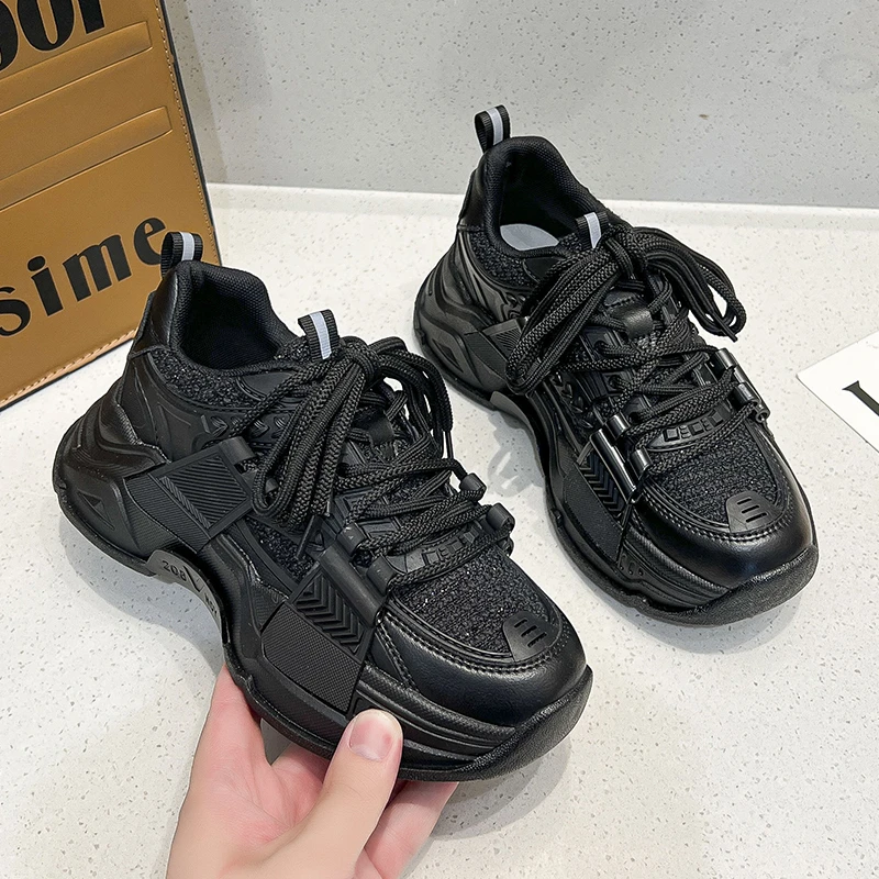 Thick Bottom Old Daddy Shoes Tide Shoes New Thin Thin Shoes Increase The Height Of The Casual Sports Shoes Children