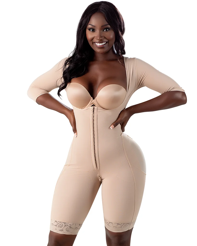 Post-surgery Fajas Colombianas | With Sleeves Slimming Body Shaper Shapewear Fajas Colombianas Butt Lifter Control Panty