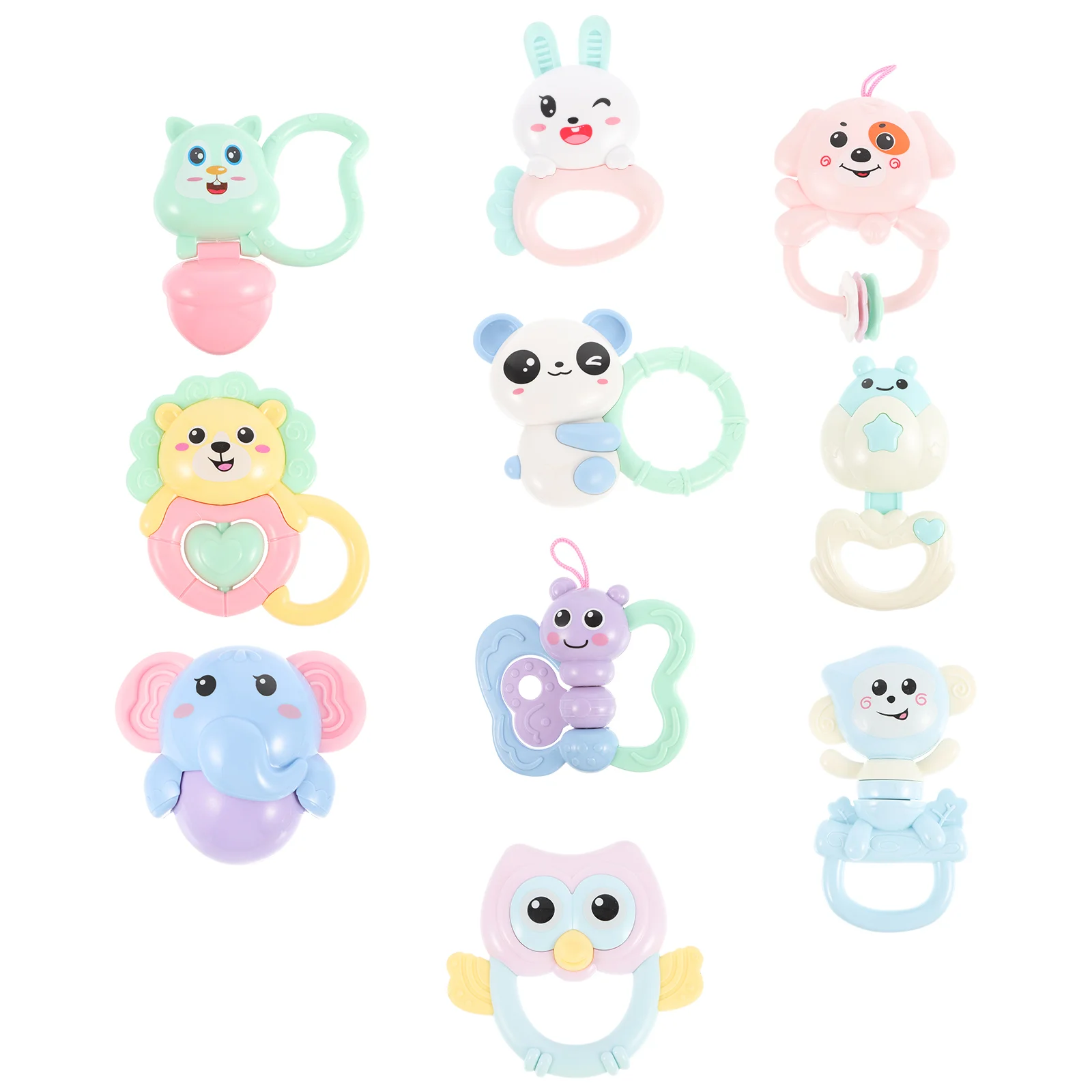 

10pcs Funny Safe Baby Rattle Teething Toys Baby Teether Baby Teether Rattle Toys Baby Toys