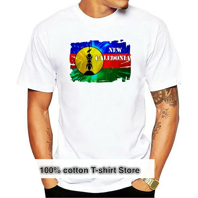 

Белая футболка с изображением флага Новой Каледонии, Мужская футболка с изображением страны, Размеры S-3Xl, новая крутая футболка