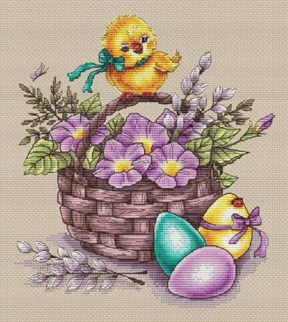 

Chicken Basket 31-34 embroidery kits, cross stitch kits,cotton frabric DIY homefun embroidery Shop7