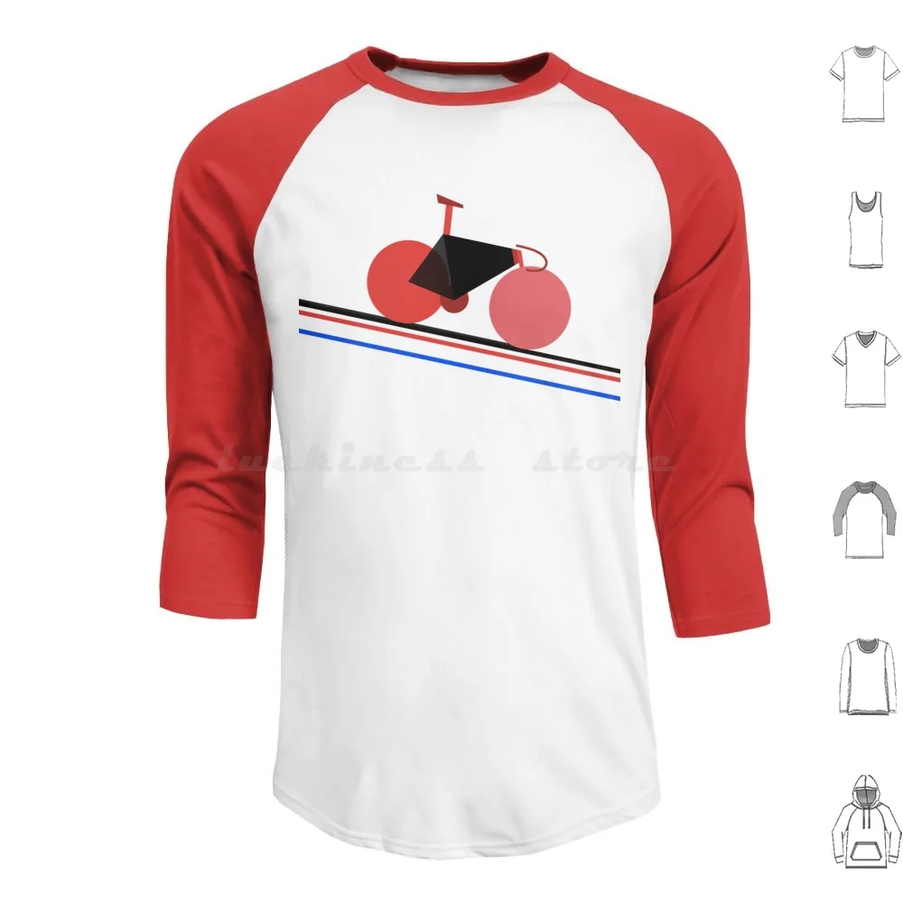 Красная толстовка для велосипеда из хлопка с длинным рукавом