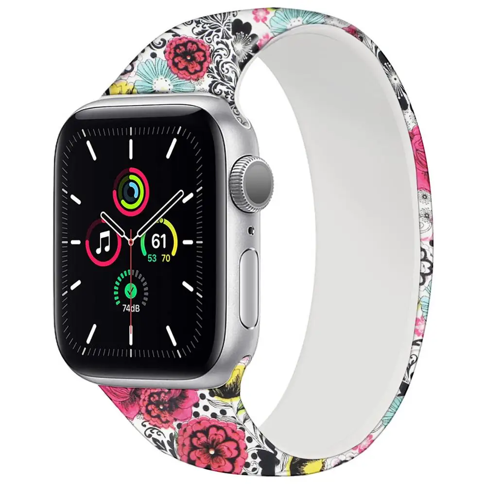 Фото Ремешок Solo Loop для Apple Watch Band 49 мм 44 мм 40 мм 45 мм 41 мм 42 мм, силиконовый браслет для iWatch series 5/4/3/SE/6/7 8 ultra №3