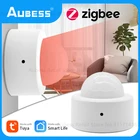 Датчик движения Aubess Zigbee Tuya, интеллектуальный инфракрасный датчик присутствия человека, датчик движения тела, детектор для приложения Smart Life