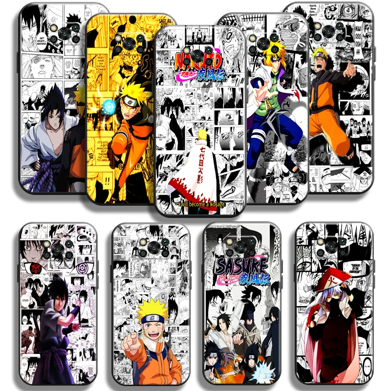 

Anime Naruto Akatsuki Comics Case For Xiaomi Poco X3 Pro NFC For POCO X3 GT Phone Case Silicone Cover Black Funda Soft