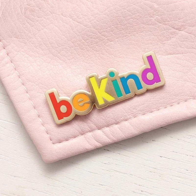 Be Kind Soft Enamel Lapel Pin - Motivational Pins - Rainbow Pin Badge Brooch for Jewelry Accessory