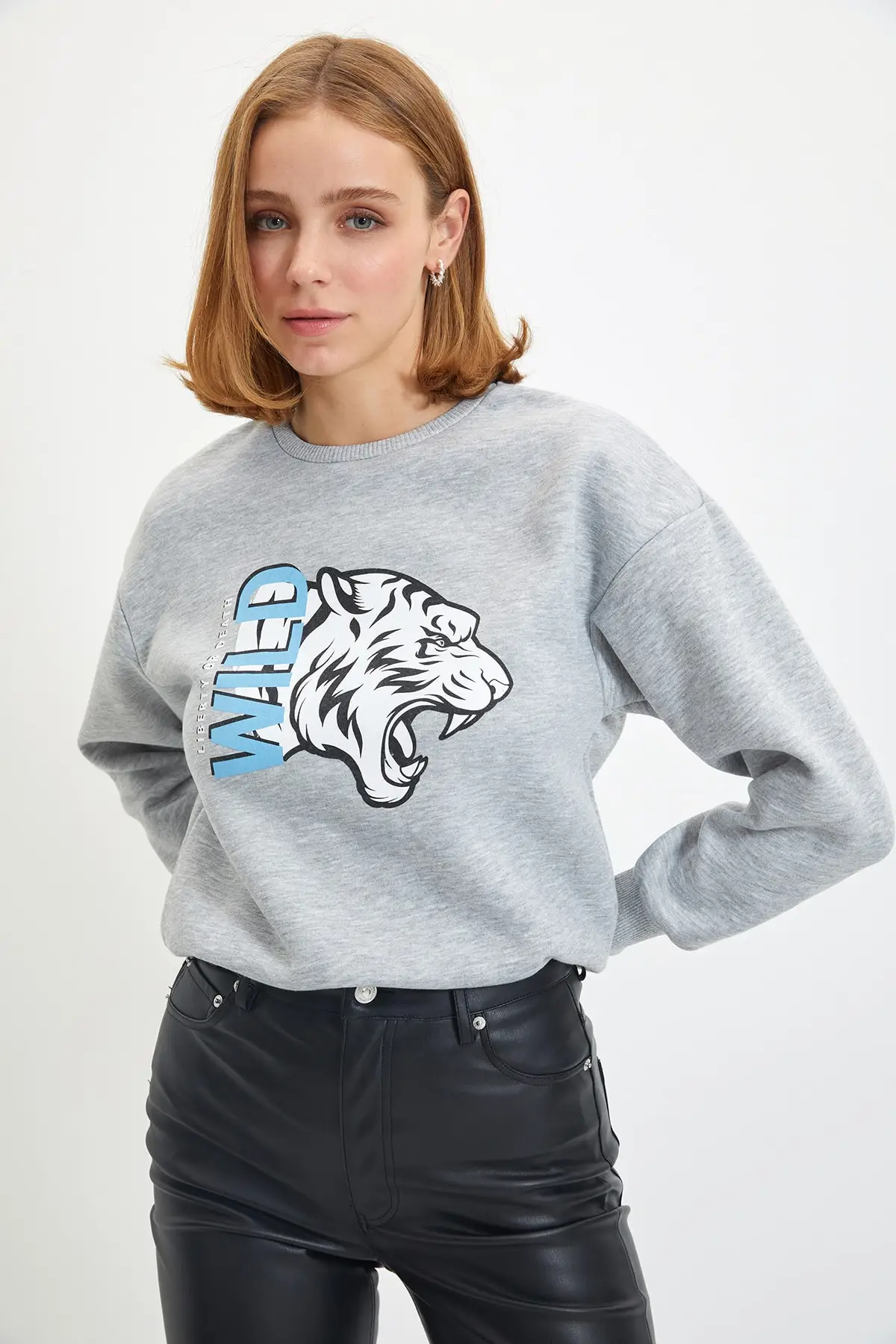 

Trendyol Printed Basic Knitted Sweatshirt TWOAW22SW1898