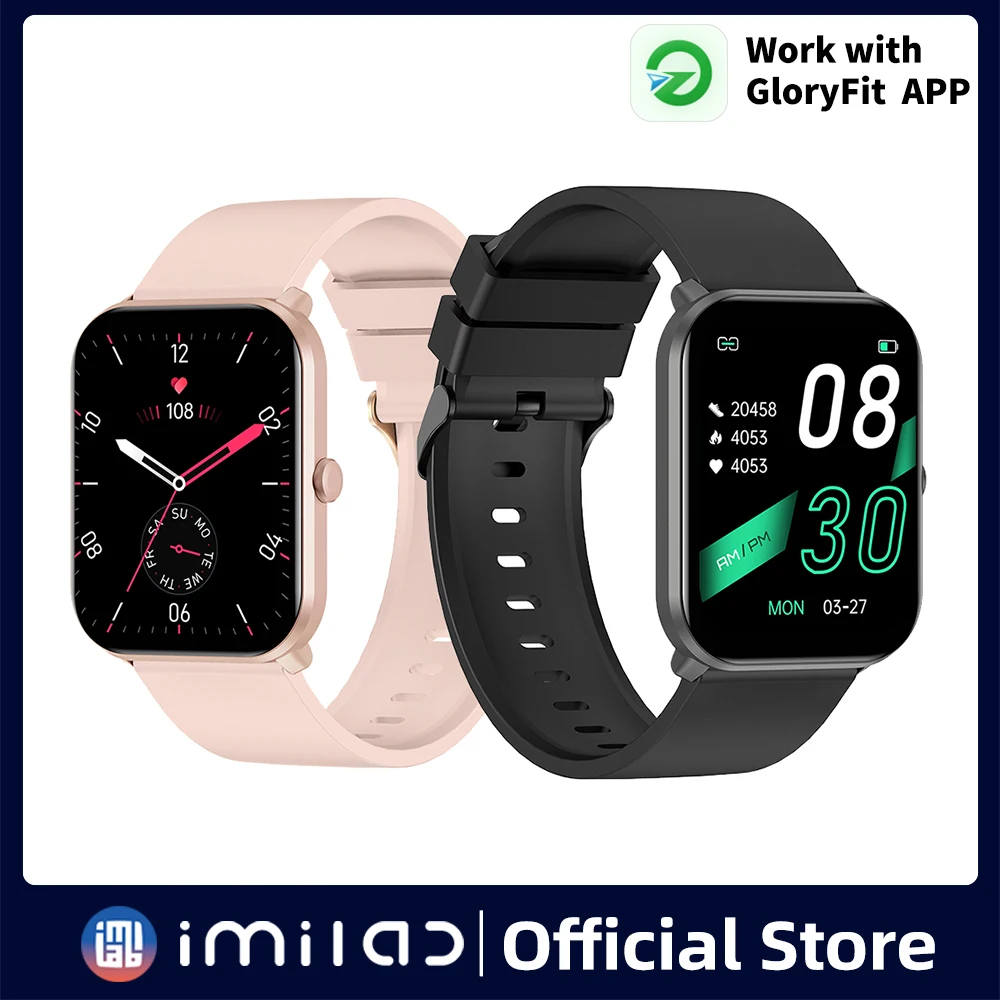 Cheap IMILAB reloj inteligente W01 para hombre y mujer, pulsera deportiva resistente al agua con podómetro, Monitor de ritmo cardíaco y Fitness, regalo de cumpleaños