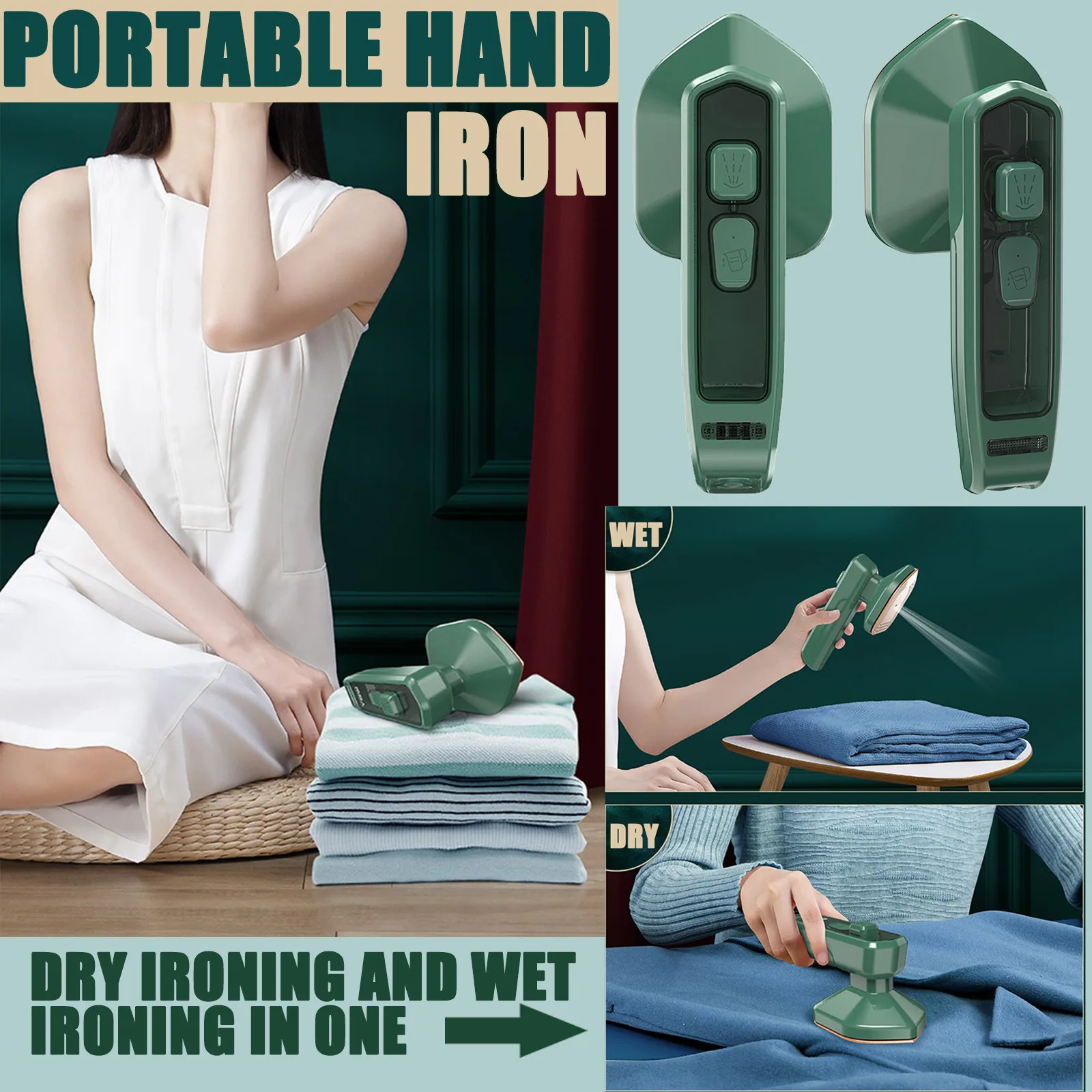 

Portable Micro Steamer Steam Iron Handheld Garment Decoration & Hangs