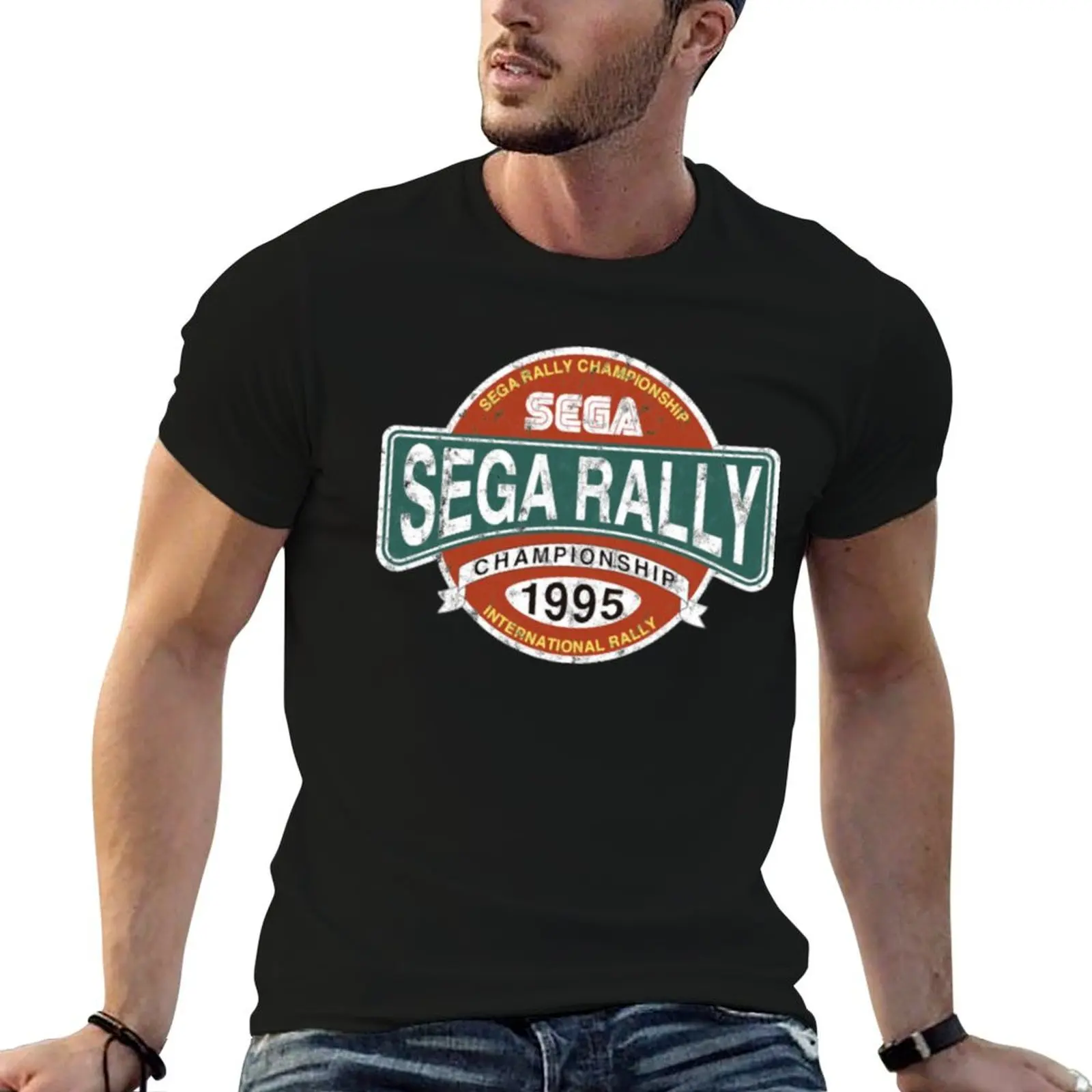 Sega Rally Чемпионат Distressed Logo от BrotherOfPerl_ Футболка милая одежда мешковатые рубашки
