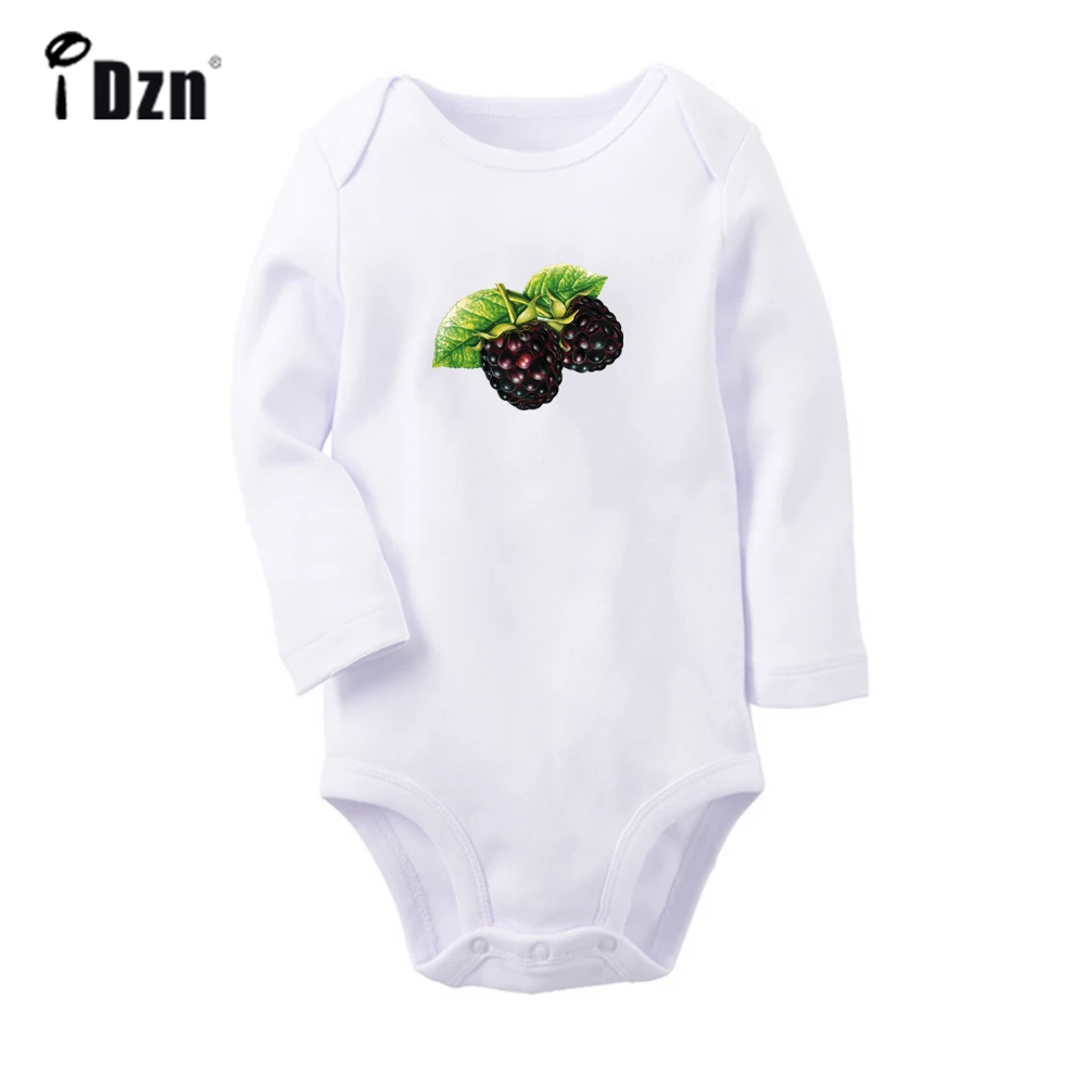 

Blackberry Sour Sweet Delicious Fruit Cute Baby Fun Rompers Boys Girls Bodysuit Infant Long Sleeves Jumpsuit Kids Soft Clothes