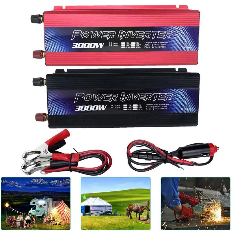 

Car Power Inverter 12V AC Adapter For Car USB Vehicle Charger Inverter For Laptop Mobile Phones For Camping Ship Travel Car