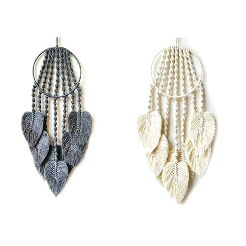 

Dreamcatcher Handmade Woven Wind Chimes Hanging Pendant Creative Leaf Dreamcatcher Home Wall Art Hanging Decoration