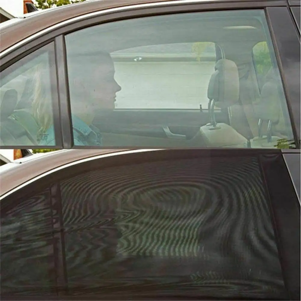 

Car Shade Film Black Silk Polyester Auto Uv Protect Side Window Visor Curtain Shade Protector Z3h7