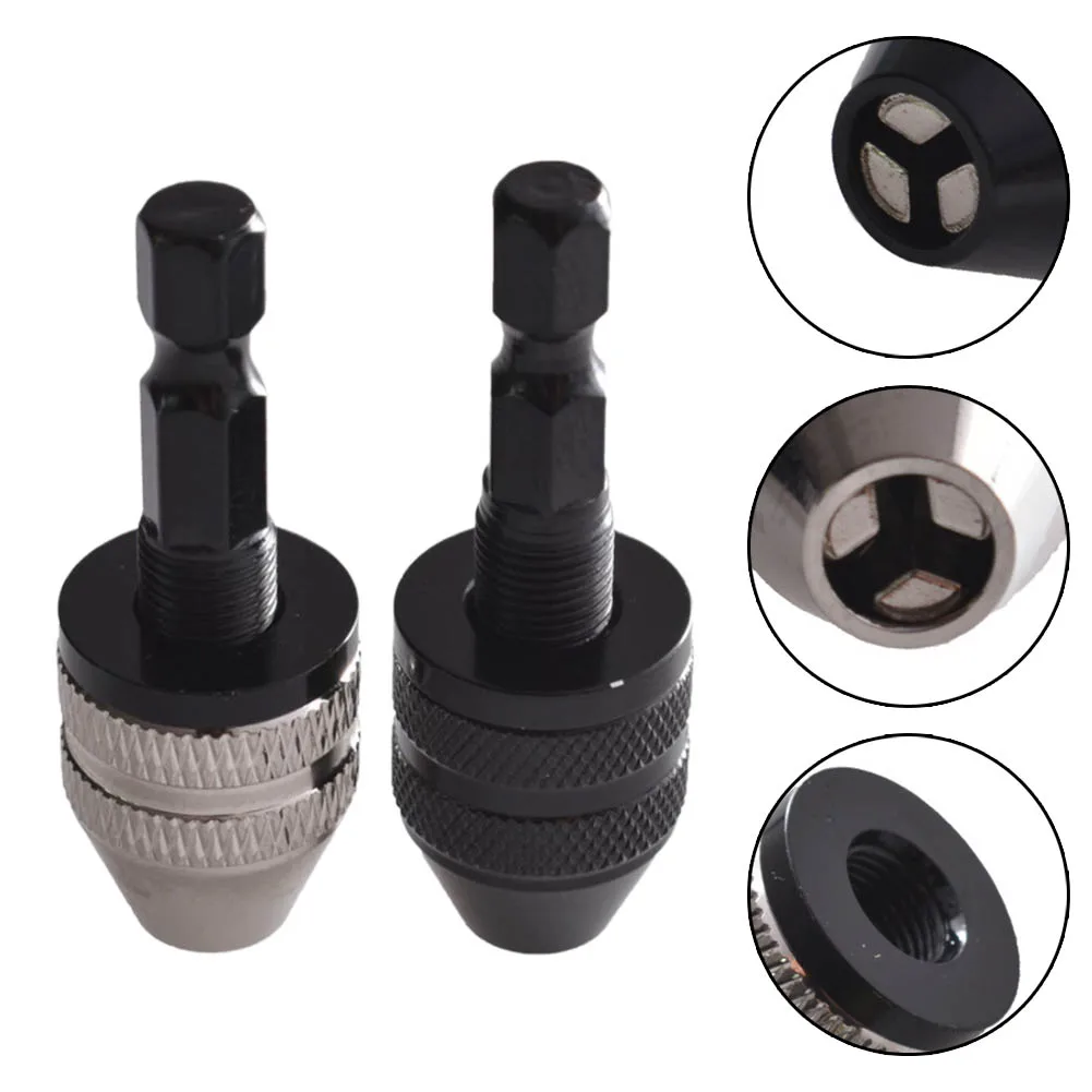 

2pcs 6.35mm Hex Shank 0.3-3.6mm Drill Chuck For Quick Change Converter Cordless Electric Screwdrivers Power Tool Accessories