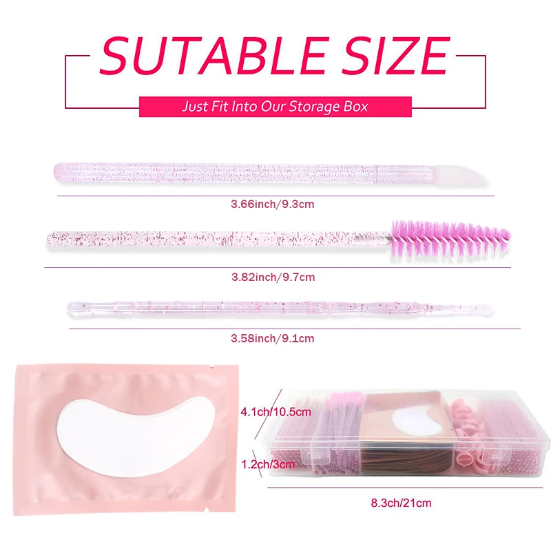 Набор для наращивания ресниц с коробкой микро-кисть клейкая лента кольцо глаз