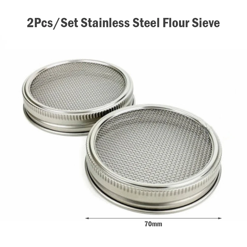 

Diameter 70Mm Germination Cap Stainless Steel Flour Sieve Garden Sprouting Lids Home Strainer Lids Kitchen Multi-tools Strainers